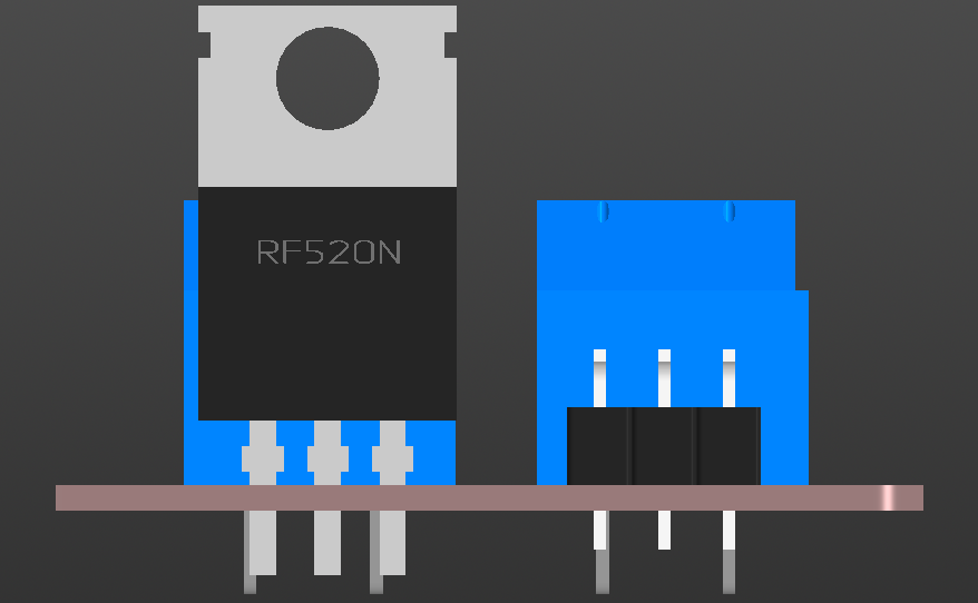 3D модель Силовой драйвер Mosfet RF520N