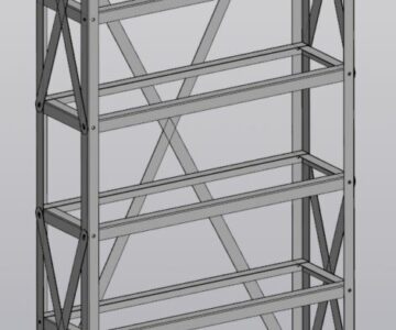 3D модель Стеллаж 300×1000×2000 мм
