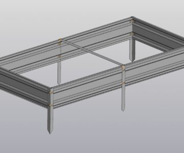 3D модель Грядка оцинкованная 235×1000×2000 мм