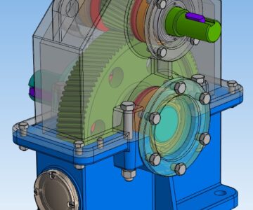 3D модель Редуктор одноступенчатый u = 4