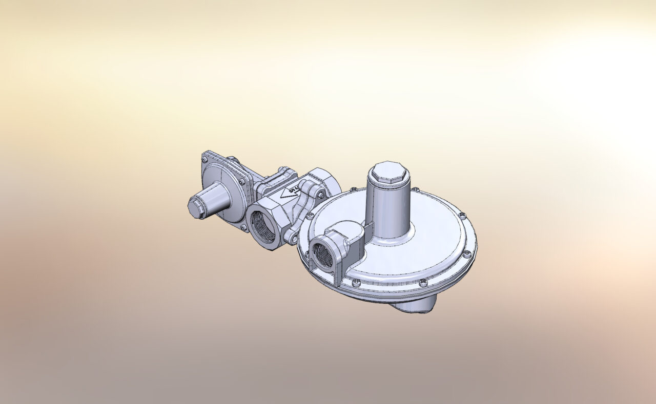 3D модель Регулятор давления газа HYR-200 (с ПСК ПЗК) G1 1.2