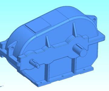 3D модель 3D-модель 2х ступенчатого цилиндрического редуктора РМ-500