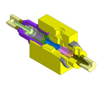 3D модель Клапан обратный управляемый КС-3577.84.700.01 поворотной части КС-45717К-1