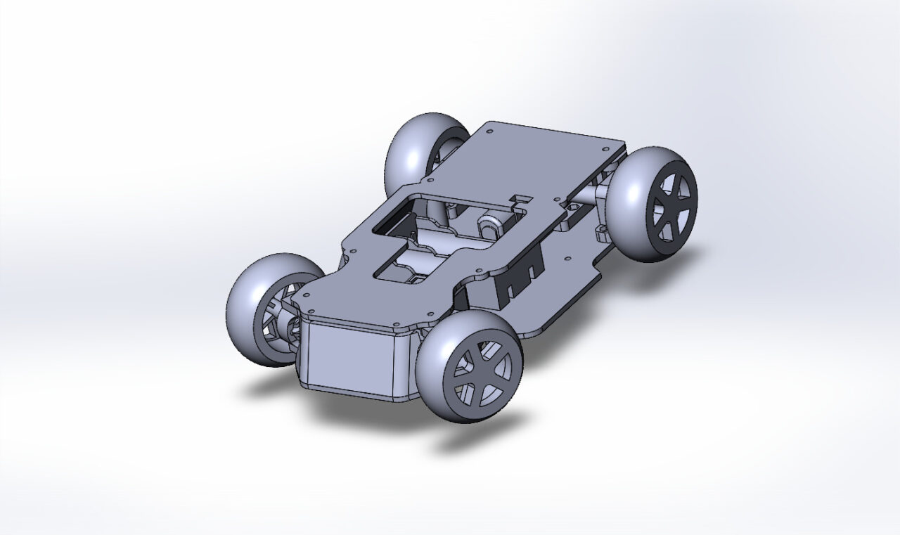 3D модель Гоночная машинка из простых компонентов для печати