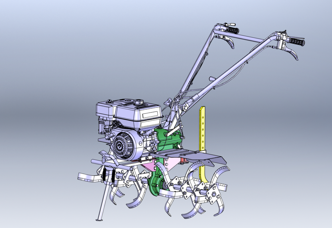 3D модель Мини-культиватор 171F
