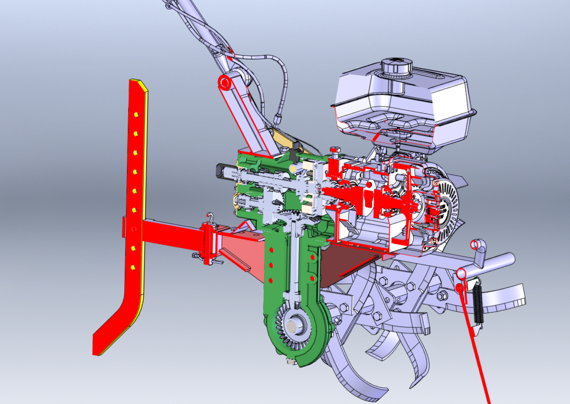 3D модель Мини-культиватор 171F