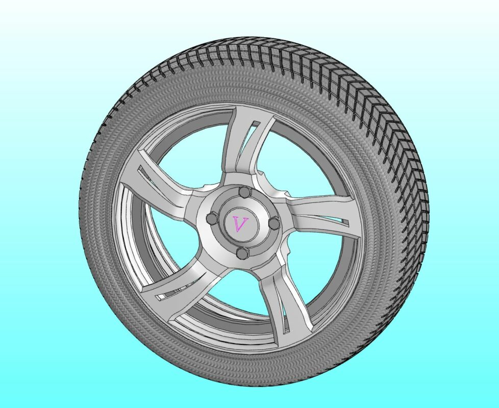 3D модель Колесо автомобиля 17 дюймов
