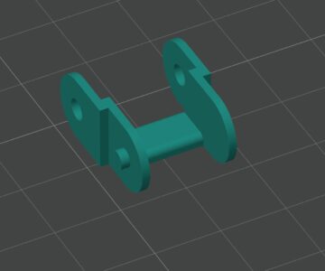 3D модель Звено гибкого кабель канала с внутренним сечением 6,4х12мм