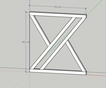 3D модель Ножка для стола 800х700