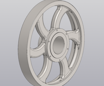 3D модель 3д модель маховика с чертежом