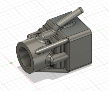 3D модель Сопло для полупроводникового лазерного модуля 33х33. Часть 1.