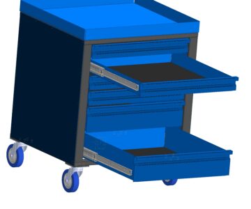 3D модель 3д модель инструментальной тележки