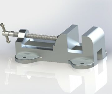 Чертеж Настольные тиски в SolidWorks