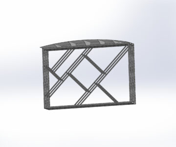 3D модель Дровник 2420х400х1720