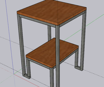 3D модель Табурет с полочкой 400*400*620