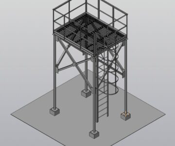 3D модель Площадка для обслуживания трубопроводов