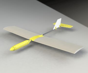 3D модель Высокоэффективный планер взлётной массой 1 кг
