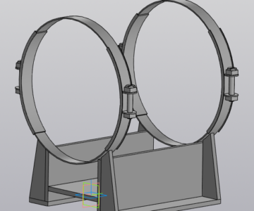 3D модель Опора трубная d325