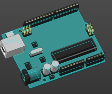3D модель Габаритная модель платы Arduino Uno