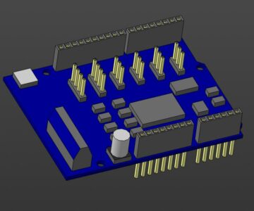 3D модель 3D модель платы Motor Shield Arduino L298P