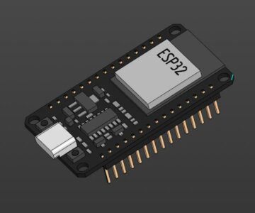 3D модель Плата ESP32 CH340C TYP-C