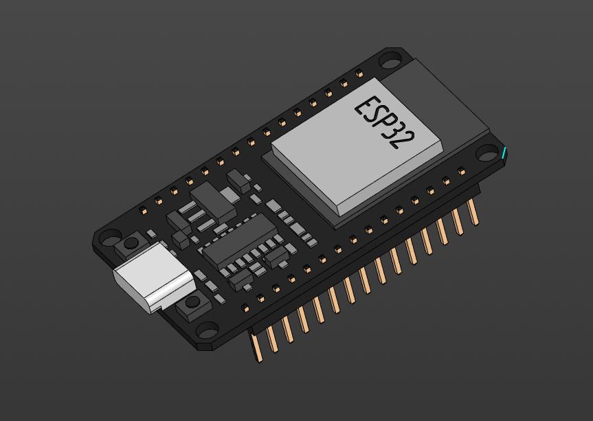 3D модель Плата ESP32 CH340C TYP-C