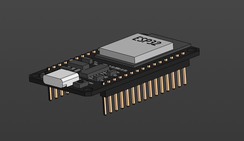 3D модель Плата ESP32 CH340C TYP-C