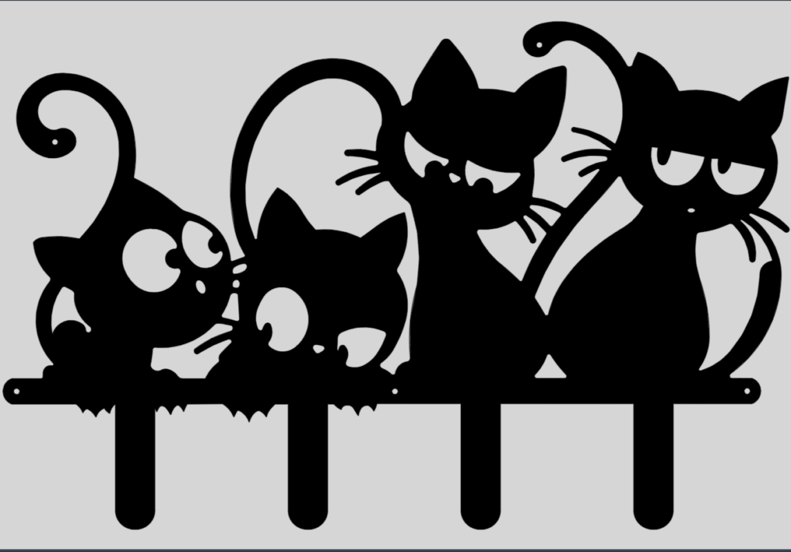 Чертеж Вешалка "Котята"
