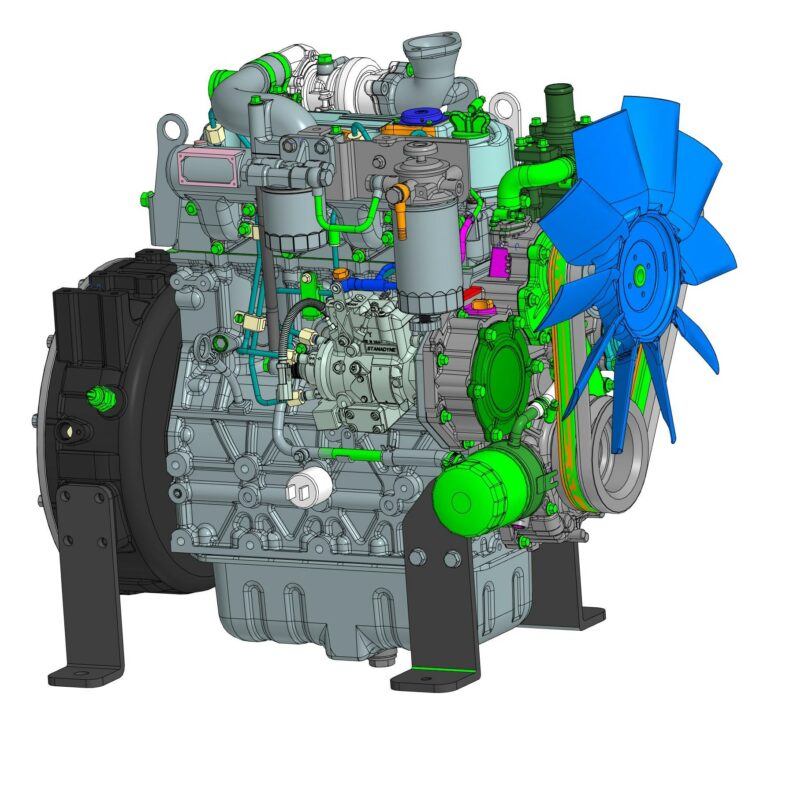 3D модель Двигатель Raywin 4D24T