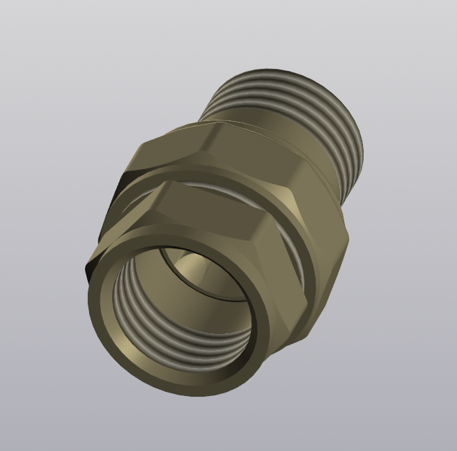Чертеж Сгон разъемный (американка) DN15 1/2" ВР/НР латунь