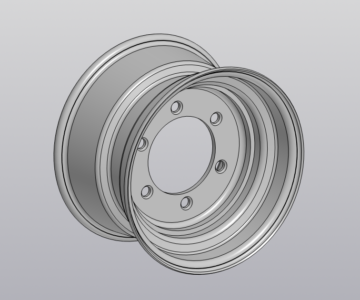 3D модель Диск 9.00×15.3, 6×205, 161 мм, ЕТ0