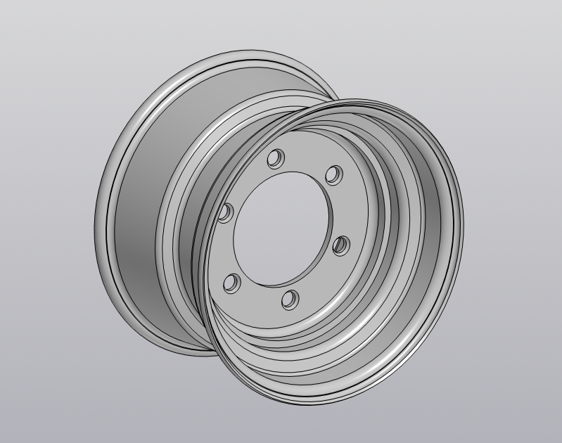 3D модель Диск 9.00×15.3, 6×205, 161 мм, ЕТ0