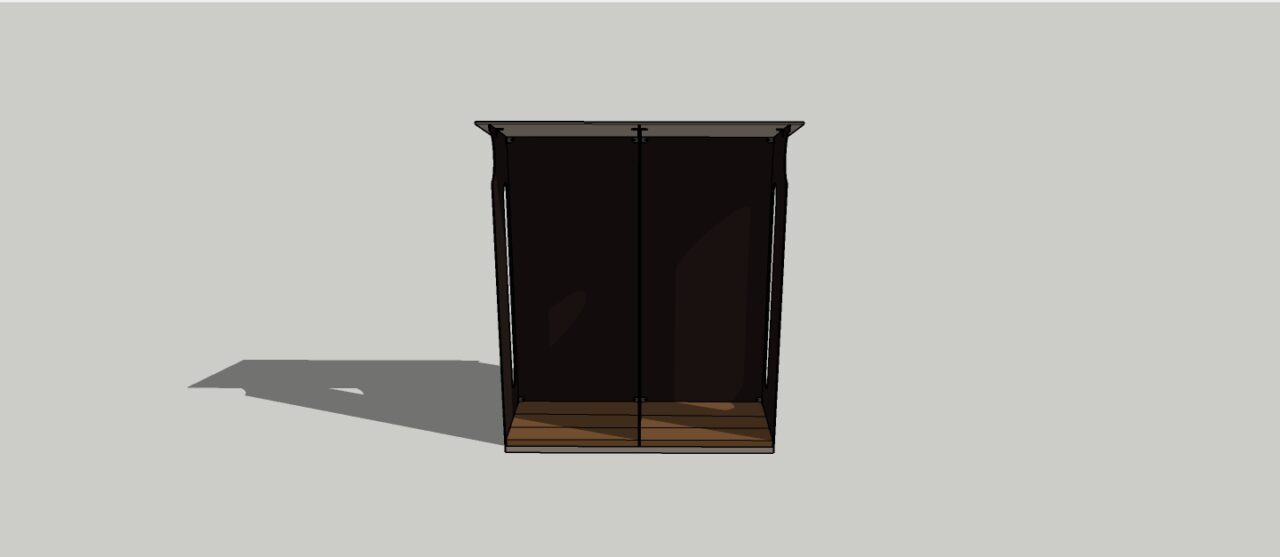 3D модель Дровница 1500x500x1800мм