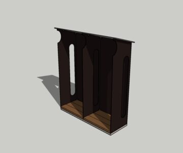 3D модель Дровница 1500x500x1800мм
