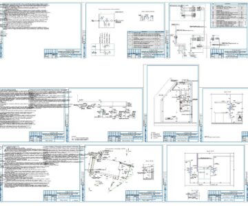 Чертеж Строительство сети газопотребления для газификации встроенной отопительной котельнойГСН, ГСВ, АГСВ