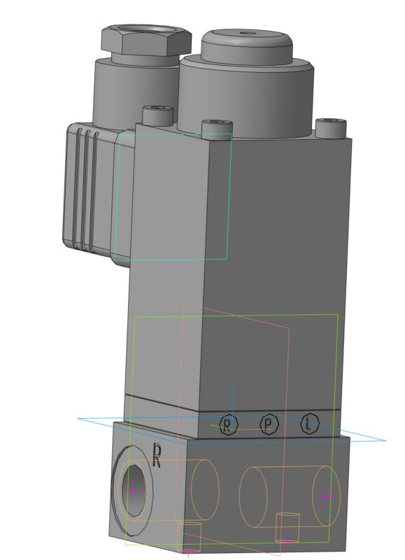 3D модель Клапан WH1F-24G HAWE Hydraulik