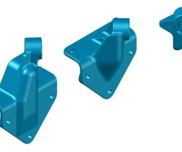 3D модель Кронштейны амортизаторов грузового атомобиля.