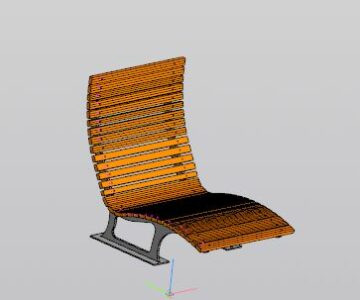 3D модель Лежак 1510х1000х1320