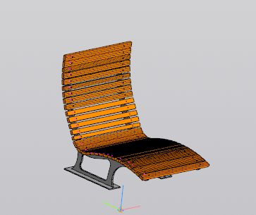3D модель Лежак 1510х1000х1320