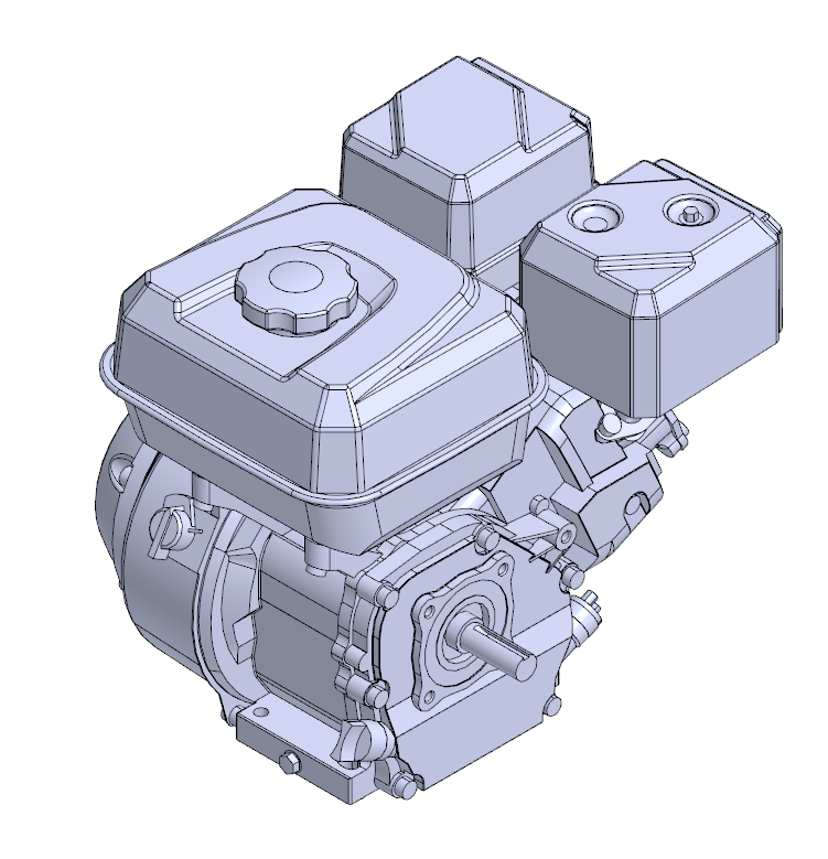 3D модель Двигатель бензиновый Lifan KP230