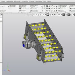 3D модель Грохот инерционный средний ГИС-52 (Производство г. Бакал)