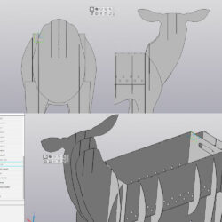 3D модель Мангал Олень для ландшафтного дизайна дачи
