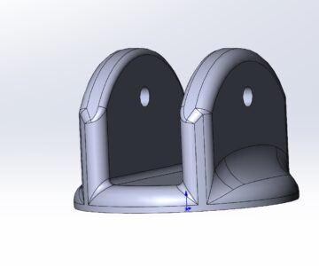 3D модель Опоры пятки для туристической раскладушки