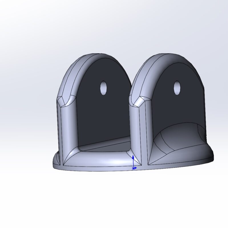 3D модель Опоры пятки для туристической раскладушки