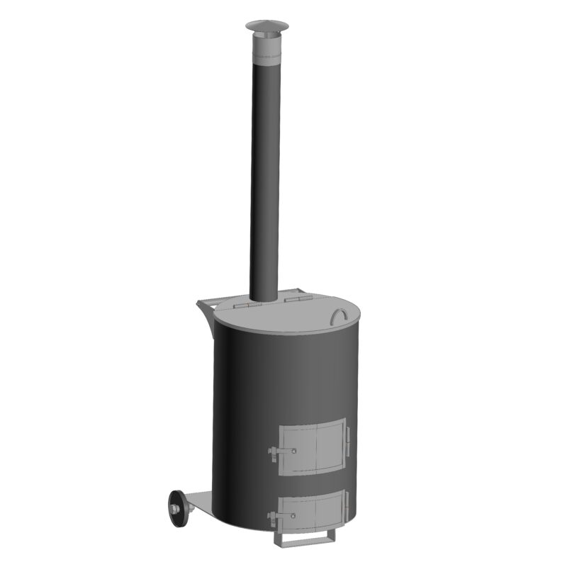 3D модель Печь для сжигания мусора V200
