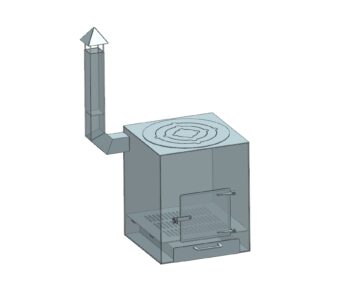 3D модель Печь для казана сварная