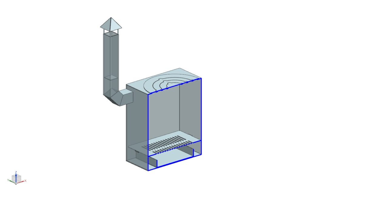3D модель Печь для казана сварная