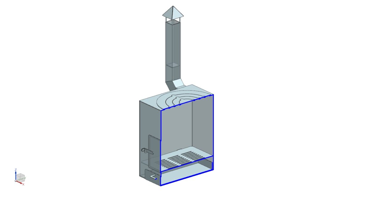3D модель Печь для казана сварная