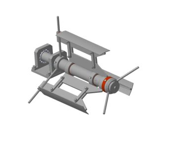 3D модель Раздвижная ось для рулона