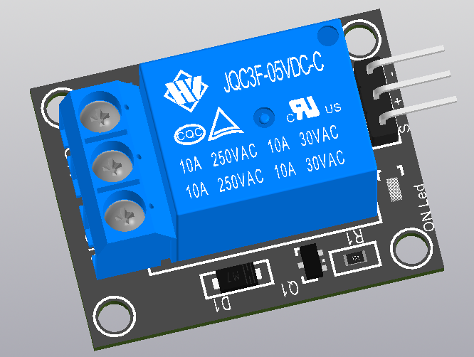 3D модель Реле 5V-DC